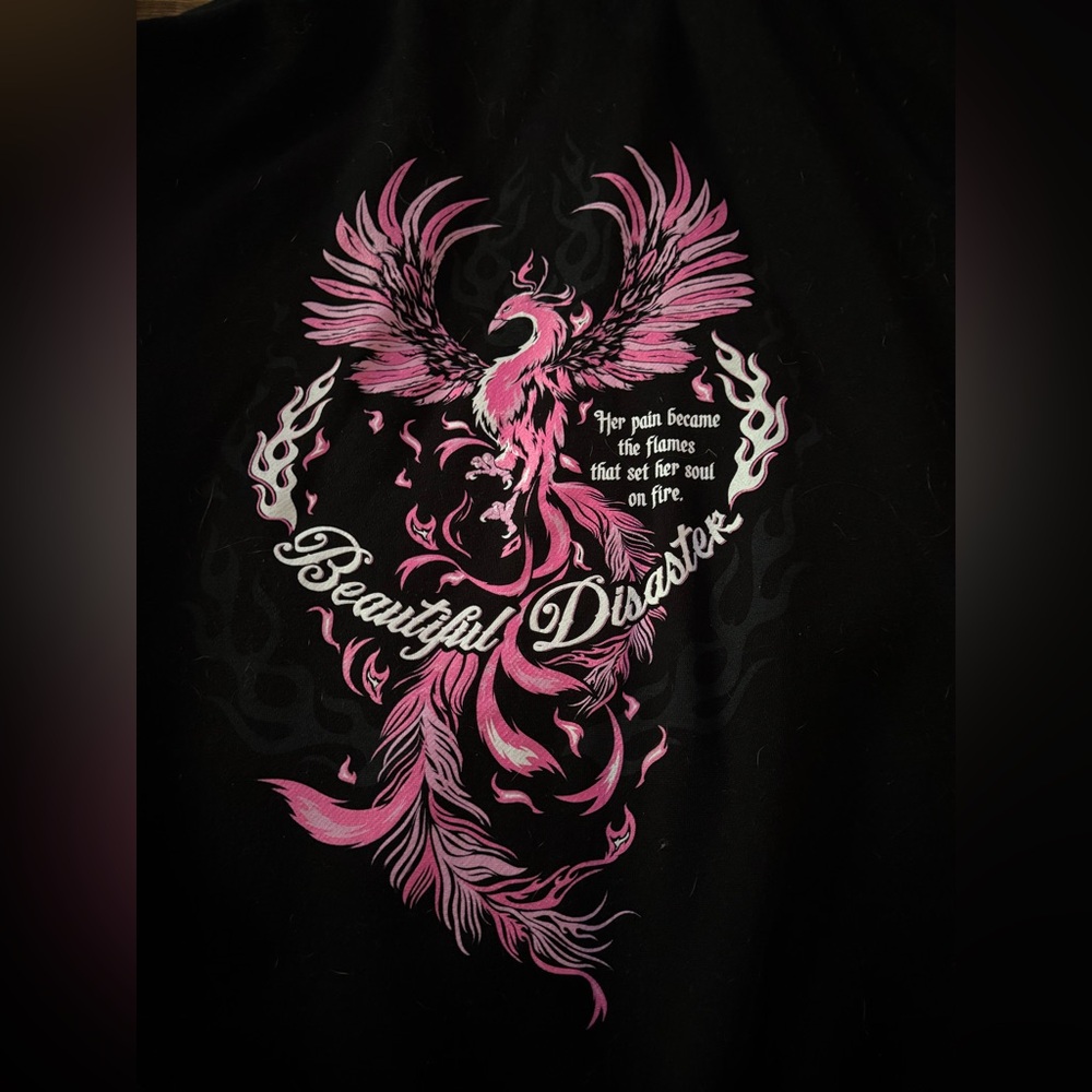 Beautiful Disaster C2X full zip hoodie Pink Phoenix RARE 2X jacket worn once!